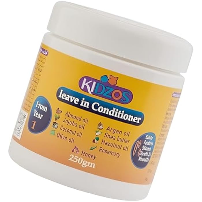 Kidzos Leave In Conditioner 0% Paraben&Silicones, 0% Paraffin Oil, 0% Sulfate,0% Minerol Oil-250gm - Image 2